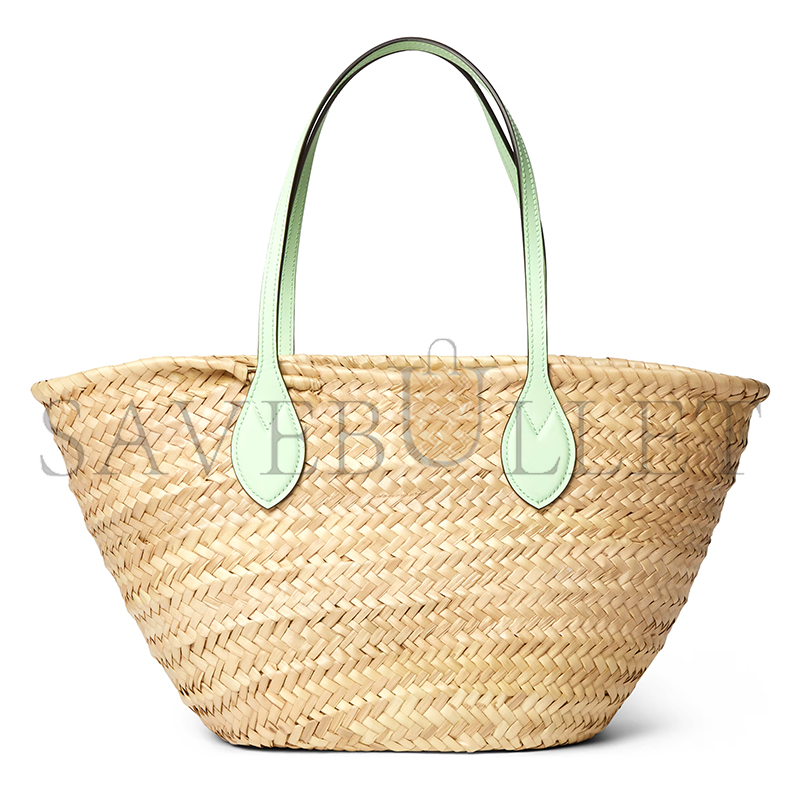 G*u*i small straw tote with G*u*i logo 779524 (26*22.5*18cm)